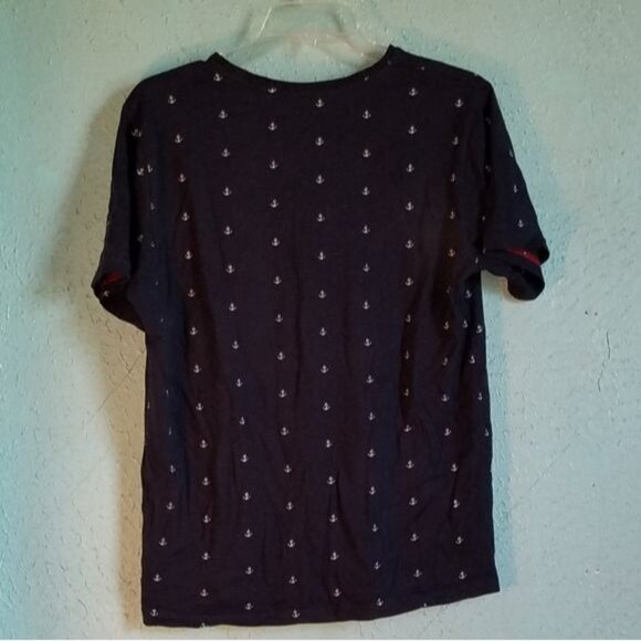 Men's Anchor T Tee Shirt Denim & Flower Ricky Singh Navy Blue White Small MAN'S - Picture 7 of 9